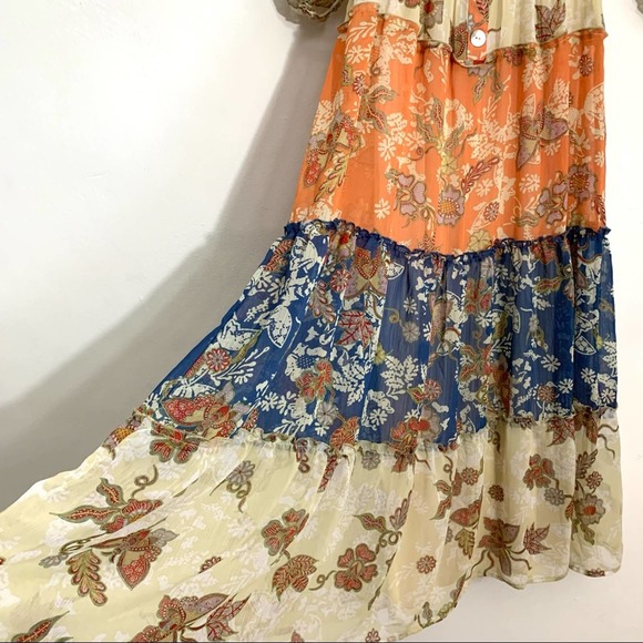 Anthropologie Bohemian Long Floral Dress S - Picture 5 of 9